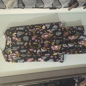 LOFT Floral Long Sleeve Dress - Black, Pink, Yellow